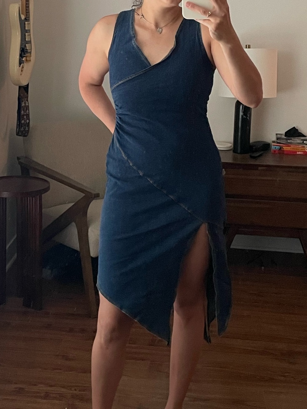 Vintage denim Y2k le chateau dress